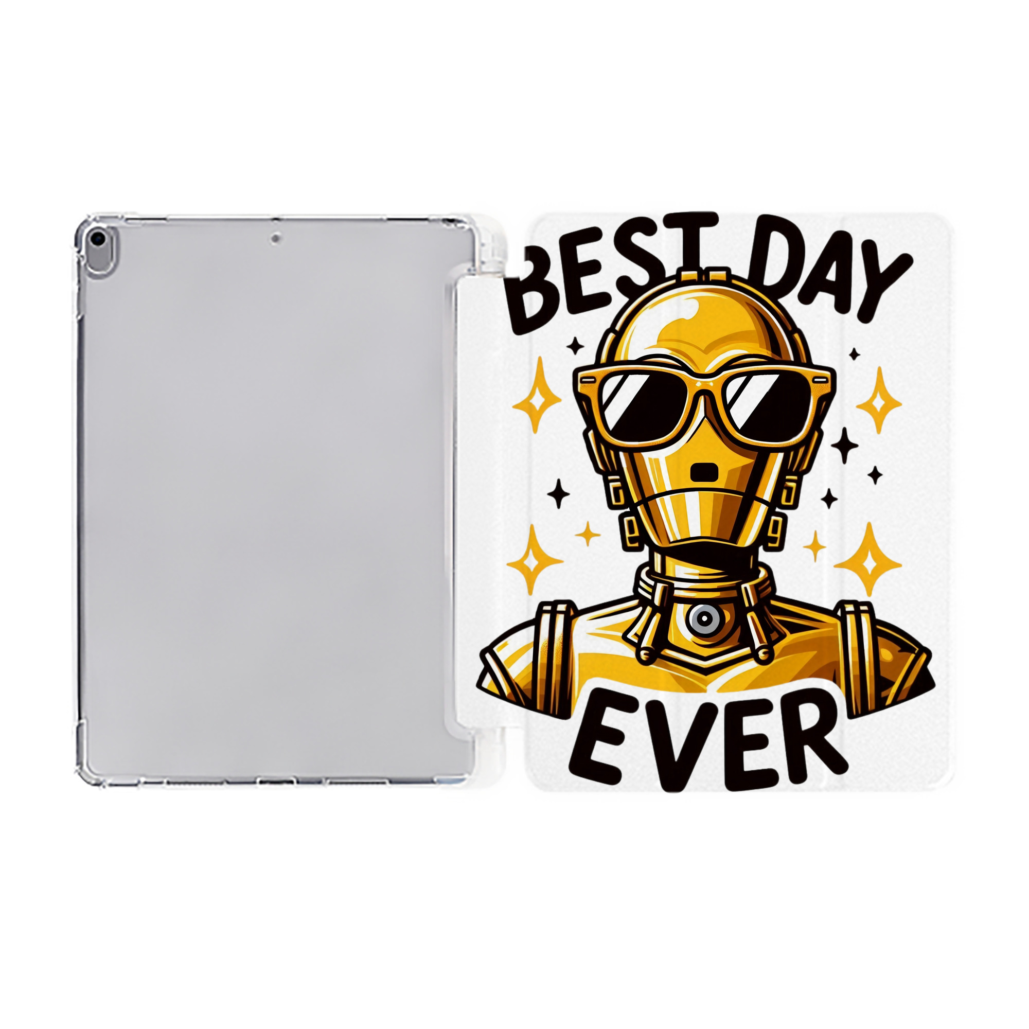 （画像用） スター・ウォーズ Star Wars IPad ケース ペン収納付き 三つ折りスタンド PUレザー×シリコン 対応機種9.5/10.5/10.9インチ